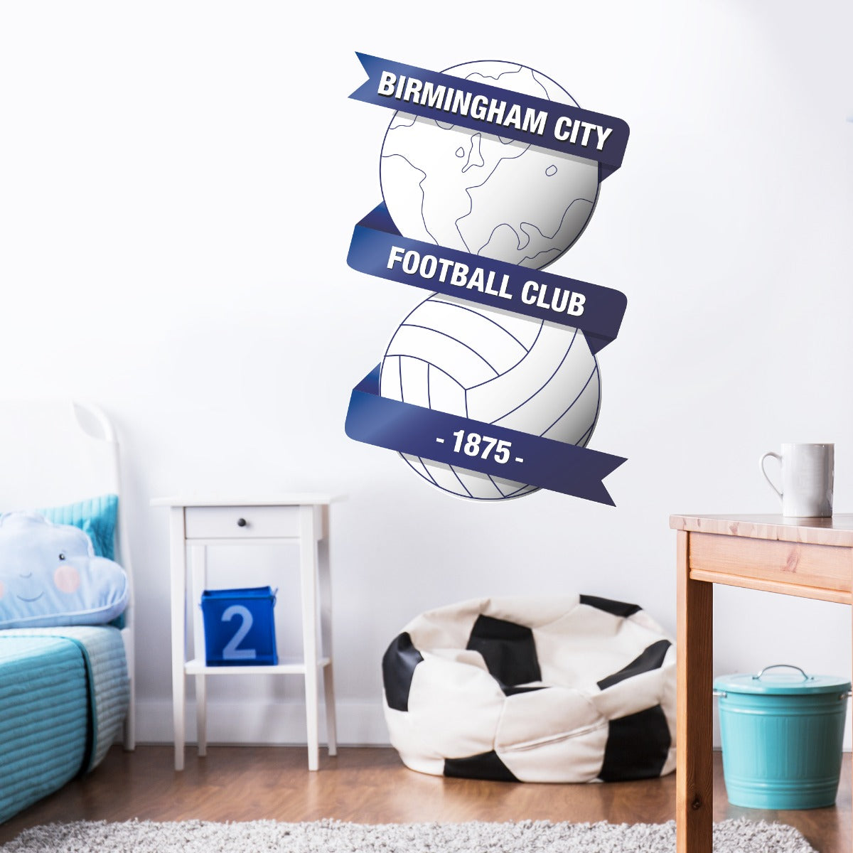 Birmingham City F.C. - Crest + Blues Wall Sticker Set