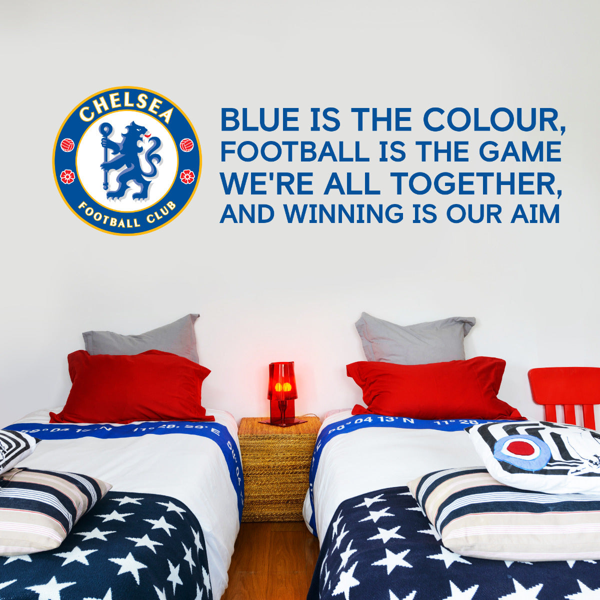 Chelsea Crest Blue Is The Colour Song Wall Mural Sticker