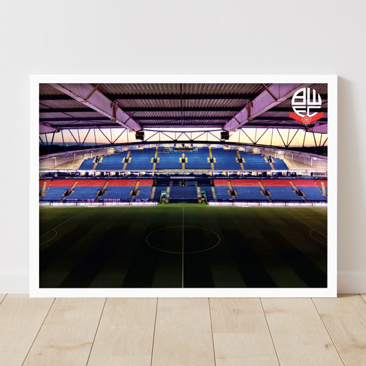 Bolton Wanderers FC Stadium At Dusk Print Poster