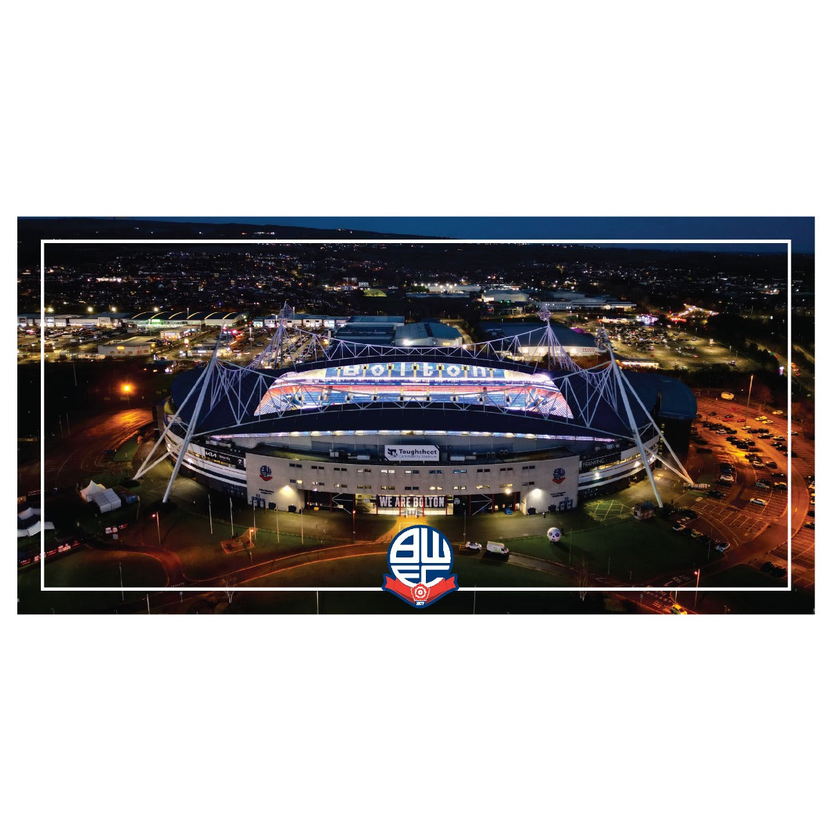 Bolton Wanderers FC Stadium Night Time Sticker