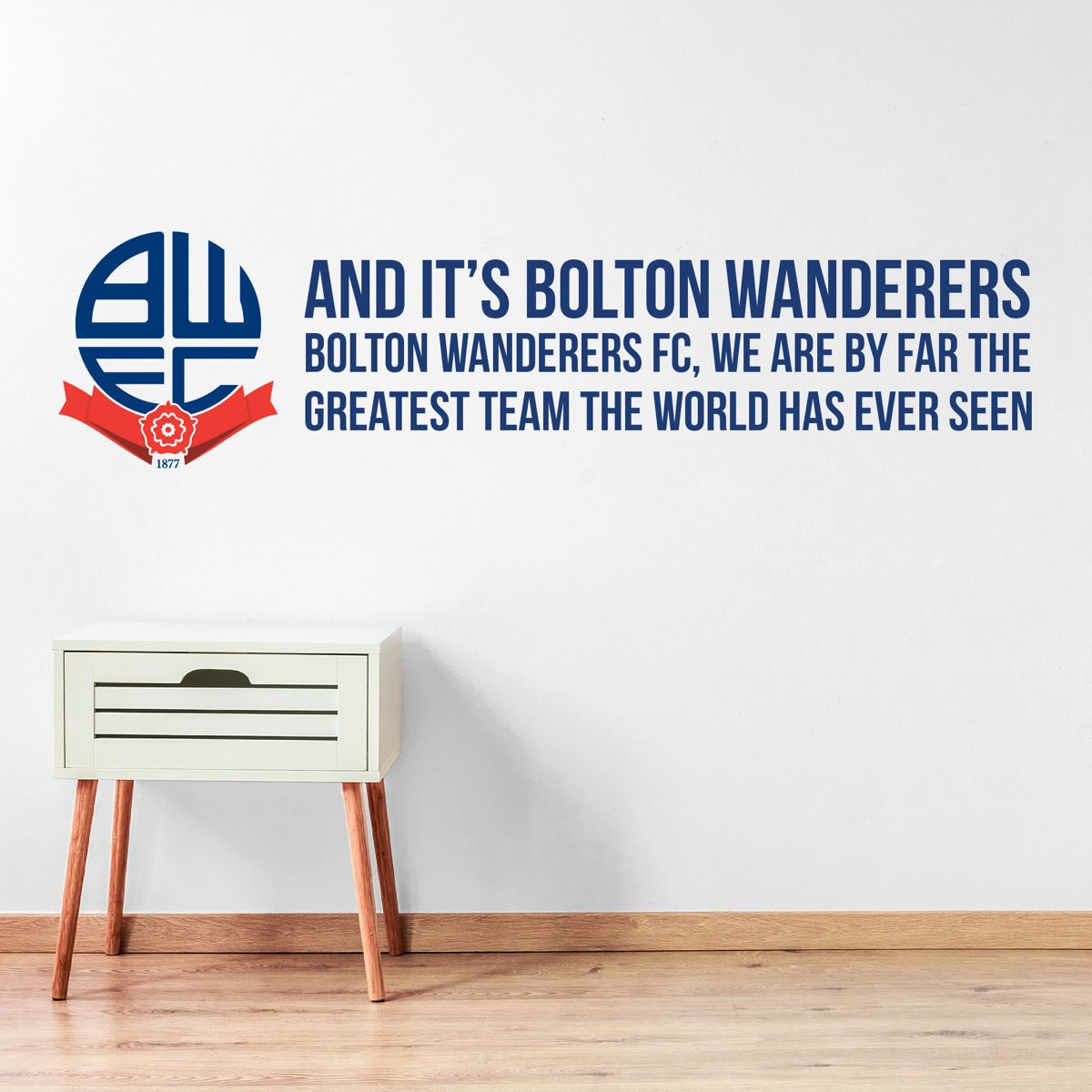 Bolton Wanderers FC Crest & Song Wall Sticker