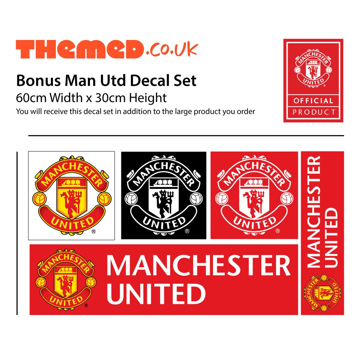 Manchester United Football Club - Garnacho 23/24 Broken Wall Sticker + MUFC Decal Set
