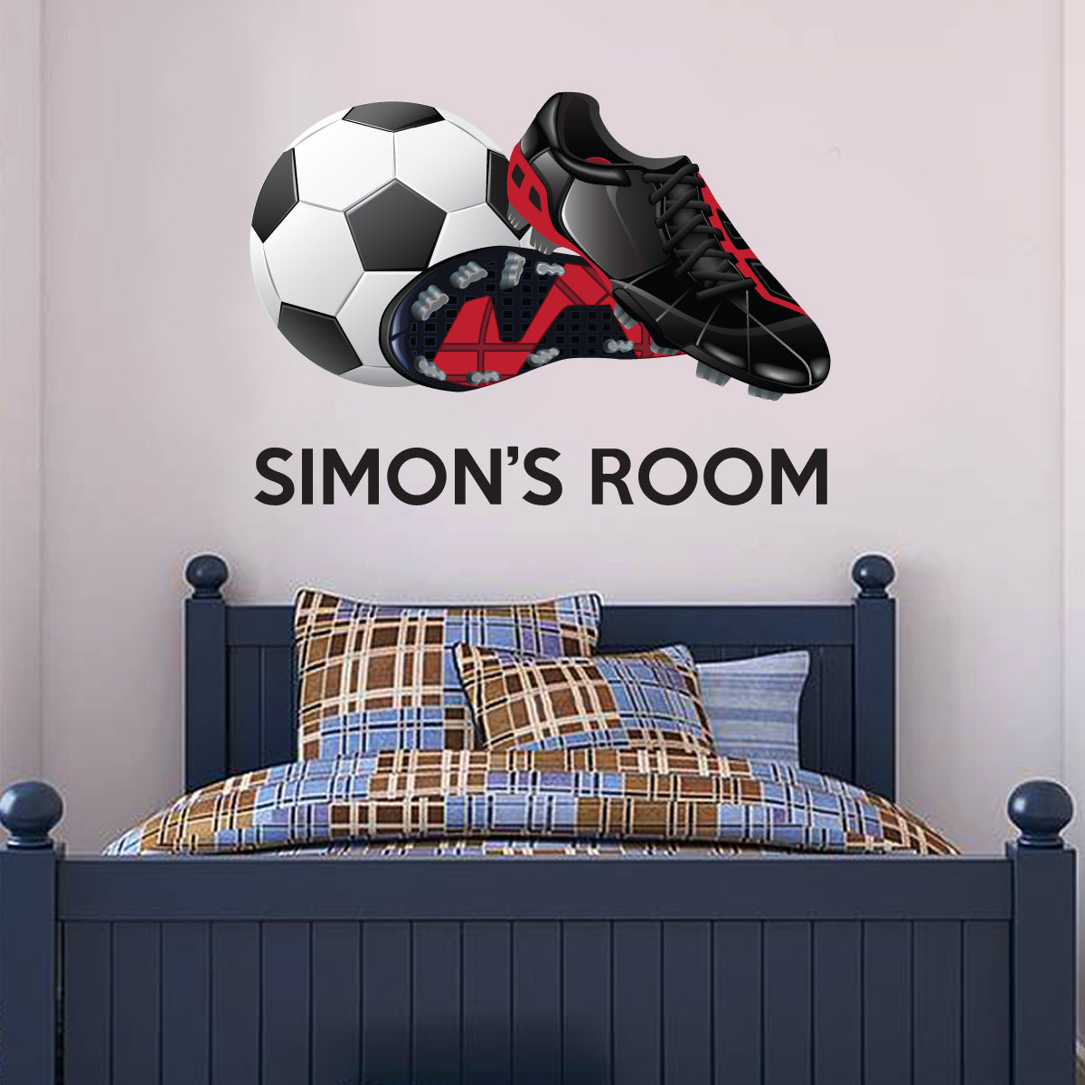 Football Boots Name Wall Sticker