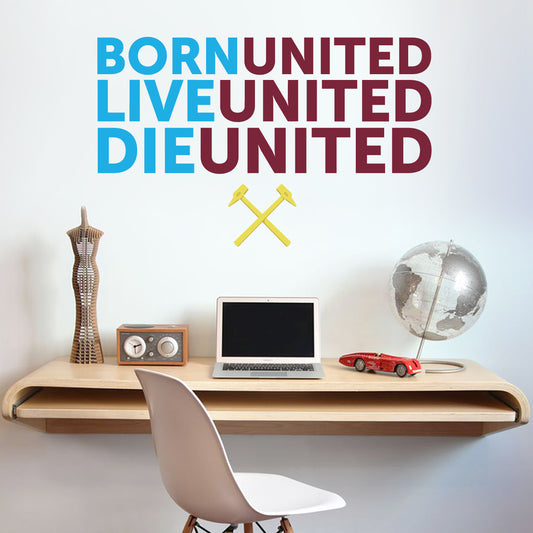 West Ham United Ball Live Die Wall Sticker