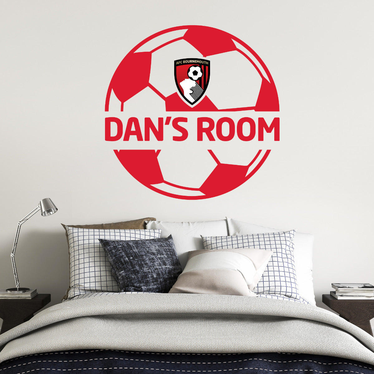AFC Bournemouth Personalised Name Ball Wall Sticker