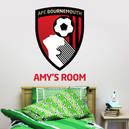 AFC Bournemouth Personalised Name Club Badge Wall Sticker
