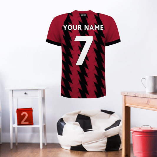 AFC Bournemouth Personalised Name and Number Shirt Wall Sticker