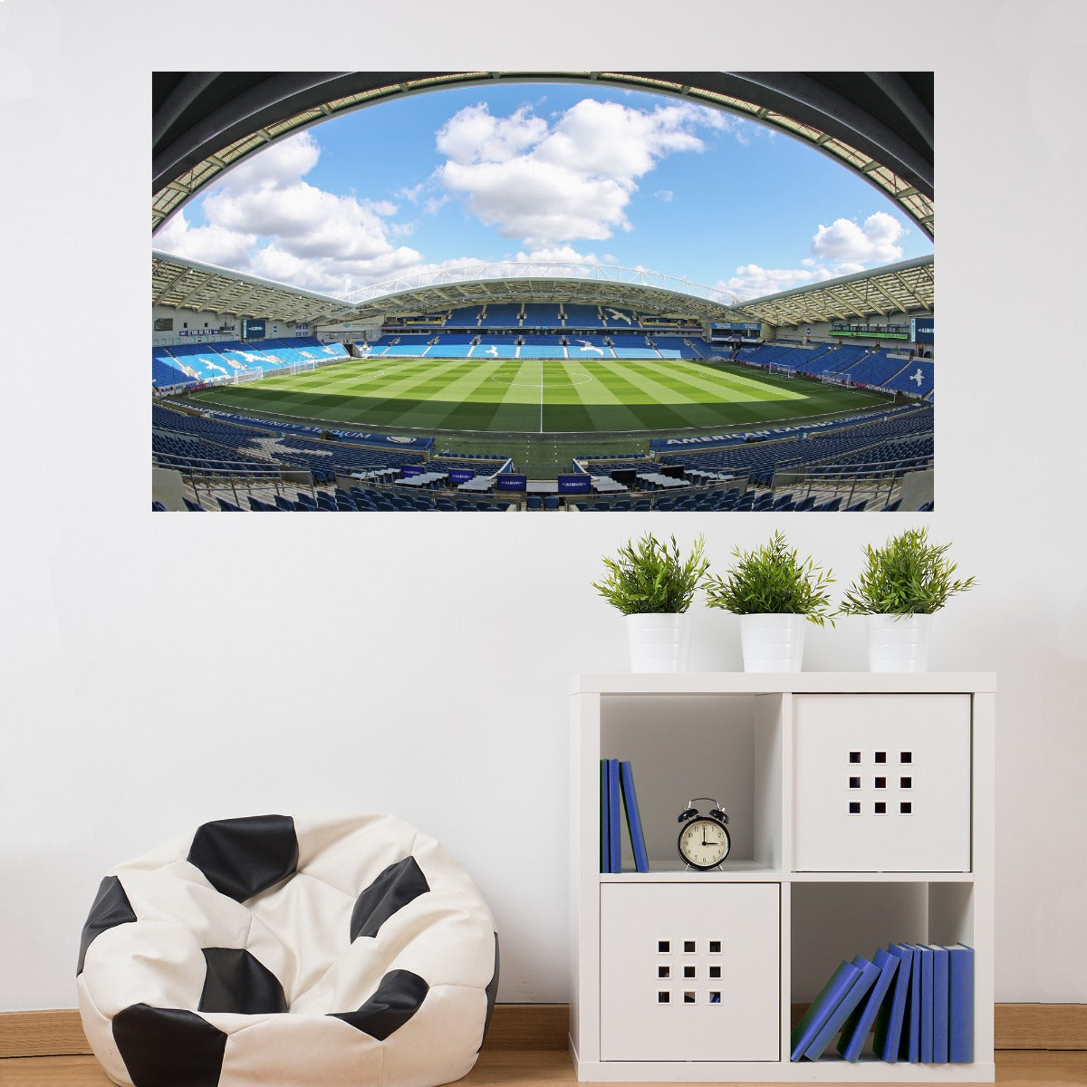 Brighton & Hove Albion FC - Day Time Stadium Wall Sticker + BHAFC Decal Set