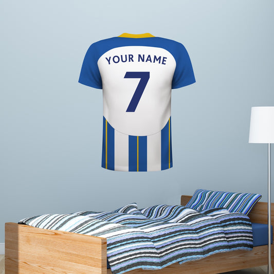 Brighton and Hove Albion Personalised Shirt Wall Sticker