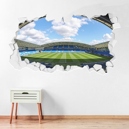 Brighton and Hove Albion FC Amex Stadium Day Time Smashed Wall Sticker