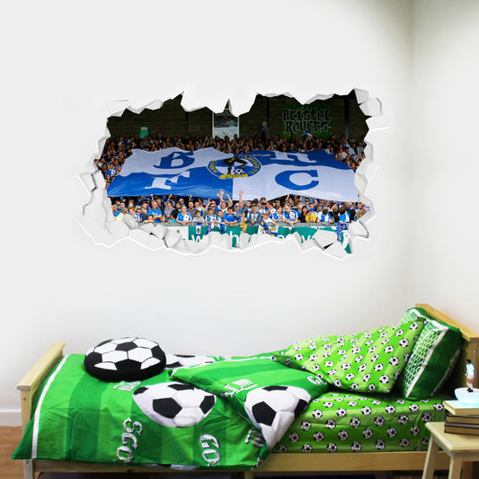 Bristol Rovers Fans Terrace Broken Wall Sticker
