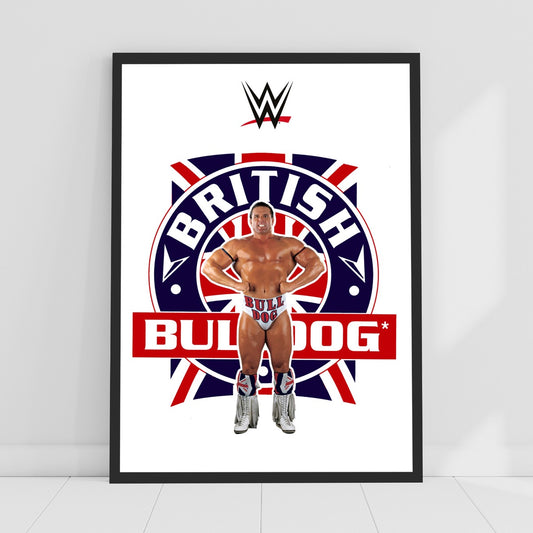 WWE Print - British Bulldog Graphic Poster