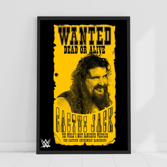 WWE Print - Cactus Jack Wanted Poster