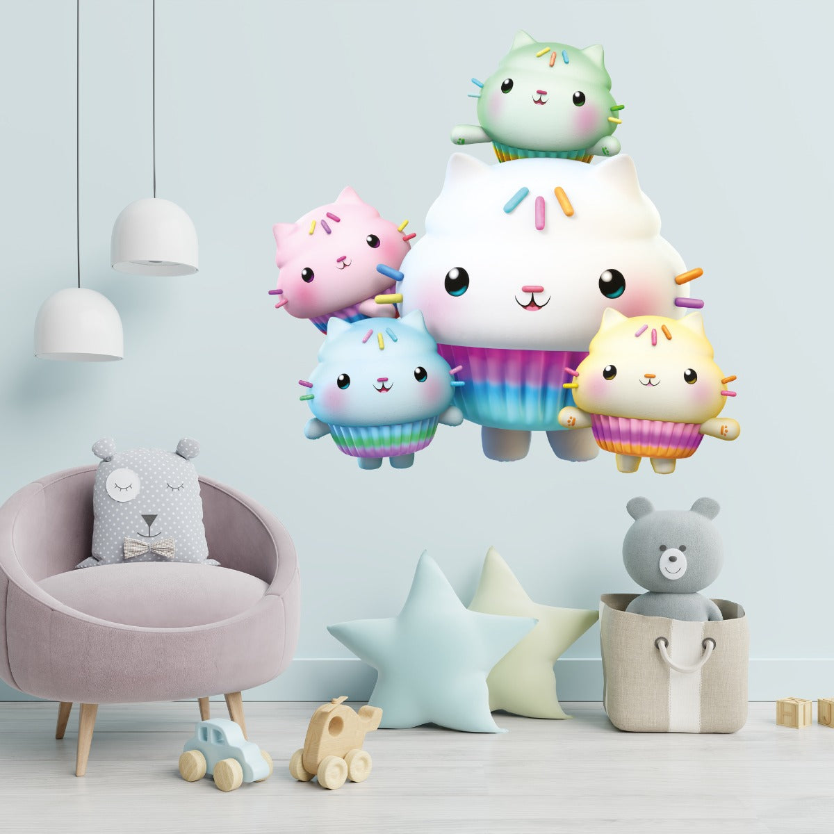 Gabby's Dollhouse Wall Sticker - Cakey Cats Wall Art Kids Decal – www ...