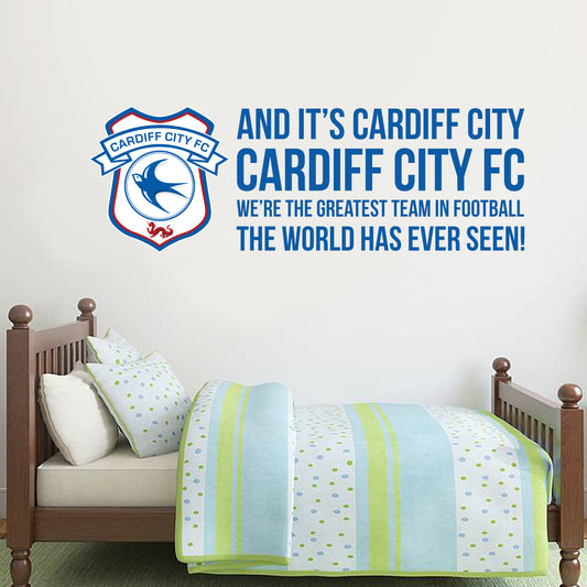 Cardiff City Greatest Team Song Wall Sticker