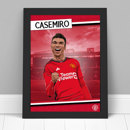 Manchester United FC Print - Casemiro 23/24 Player Illustration Poster