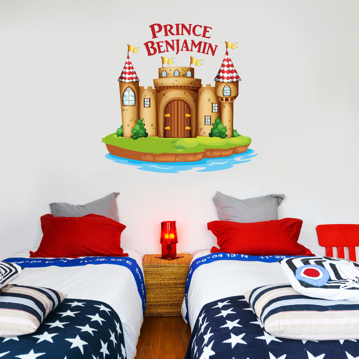 Castle Prince Personalised Name Wall Sticker