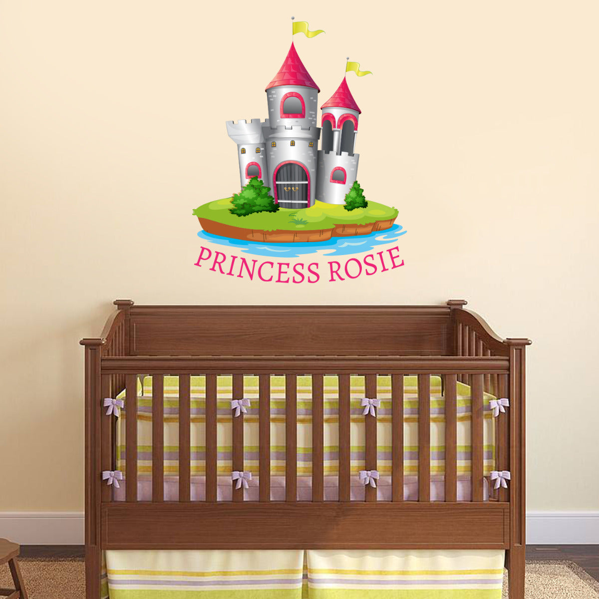 Castle Princess Personalised Name Wall Sticker