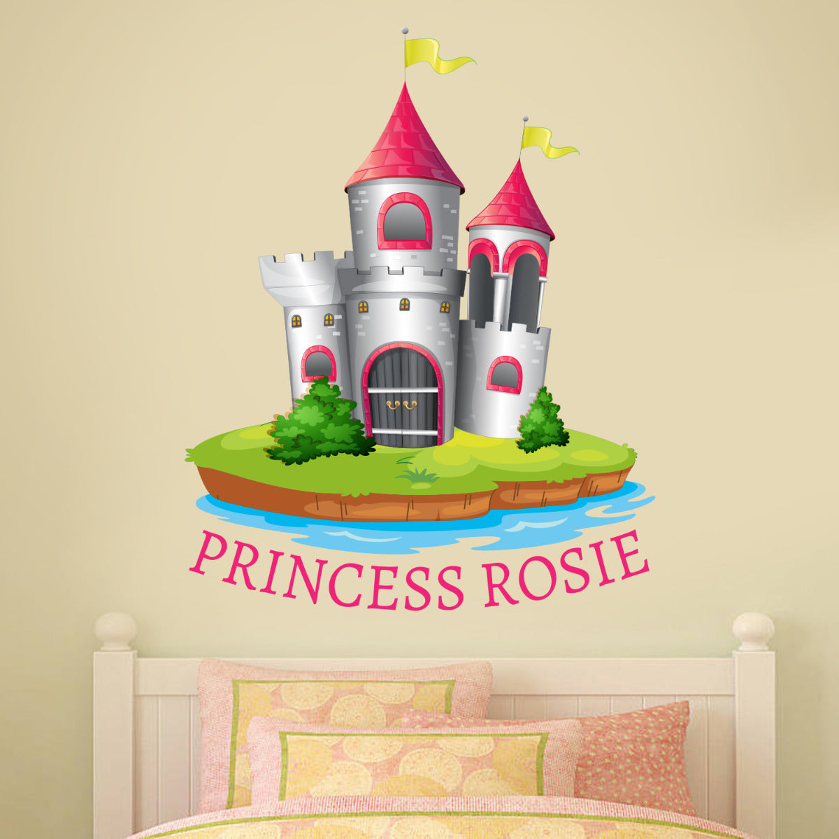 Castle Princess Personalised Name Wall Sticker