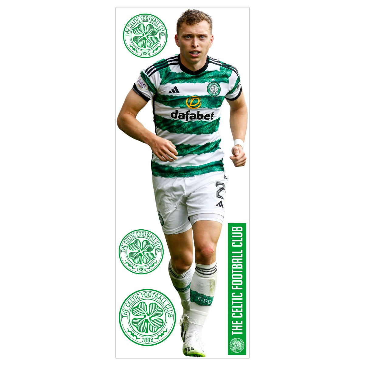 Celtic FC Wall Sticker - Johnston 23/24 Action Player Wall Decal