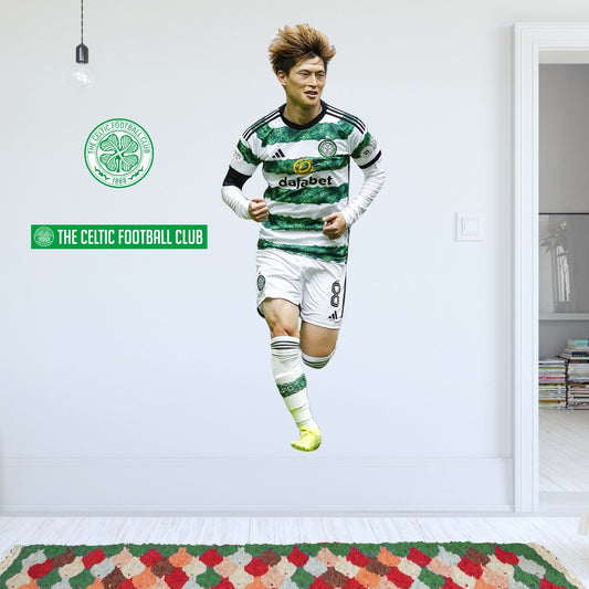 Celtic FC Wall Sticker - Kyogo 23/24 Action Player Wall Decal Football Art