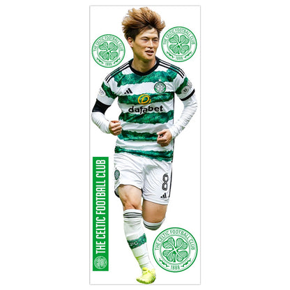 Celtic FC Wall Sticker - Kyogo 23/24 Action Player Wall Decal Football Art