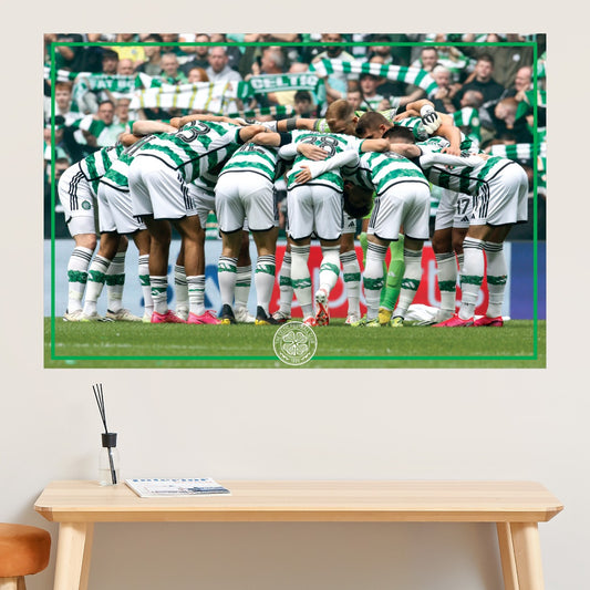 Celtic FC Wall Sticker - Team Huddle Wall Decal Football Art