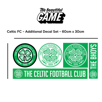 Celtic Football Club - Personalised Crest & Name + Celts Wall Sticker Set