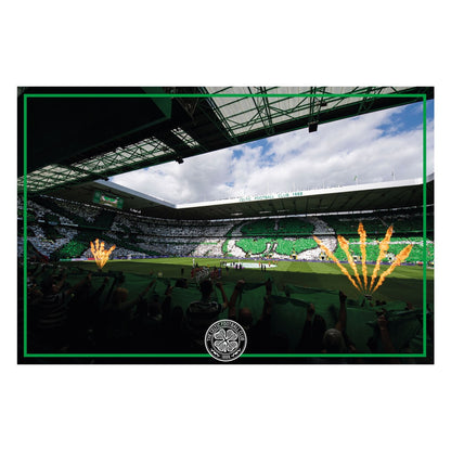 Celtic FC Wall Sticker - Inside Stadium With Crowd and Flames