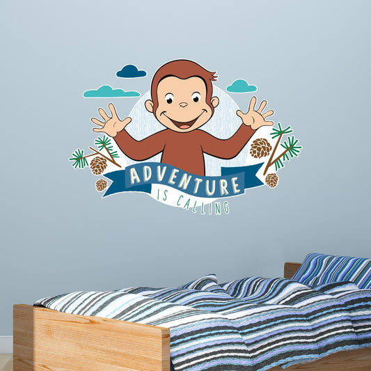 Curious George Adventure Is Calling Wall Sticker