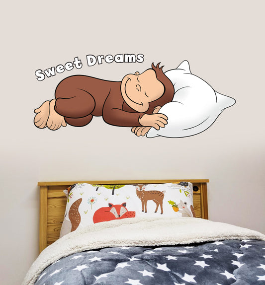 Curious George Sweet Dreams Wall Sticker