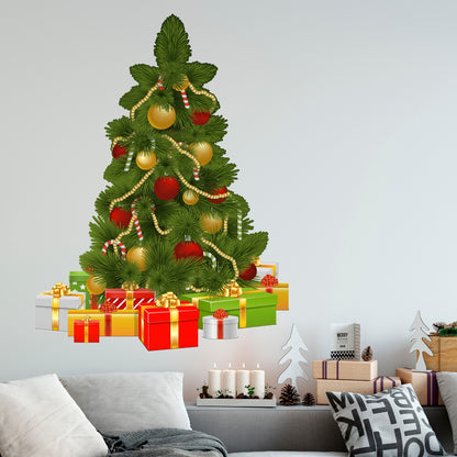 Christmas Tree With Presents Wall Decal