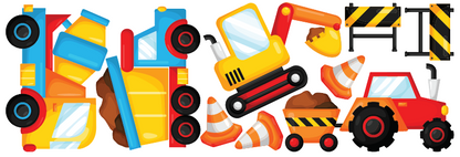 Construction Vehicles Wall Sticker Set