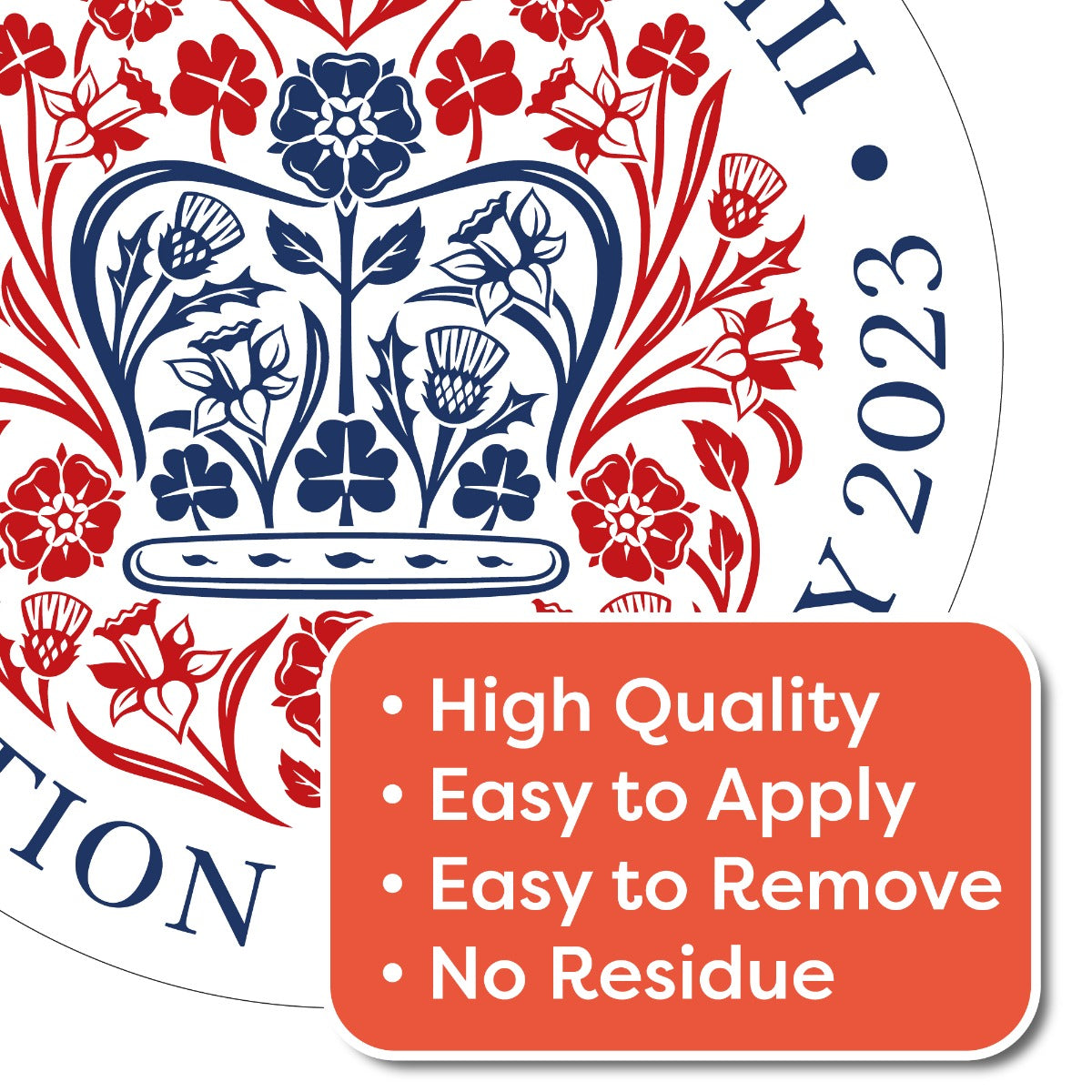 King Charles Coronation Emblem Wall Sticker