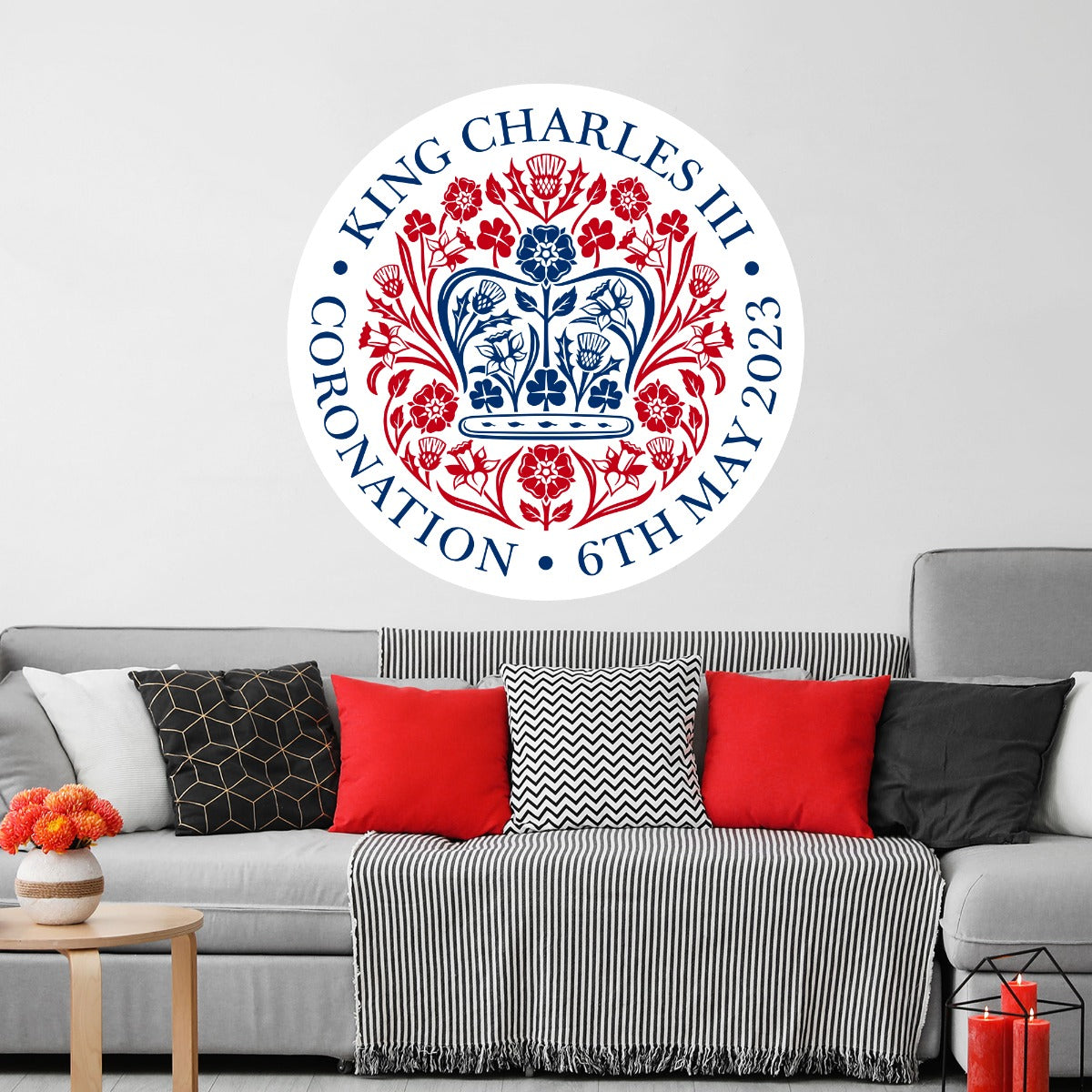King Charles Coronation Emblem Wall Sticker