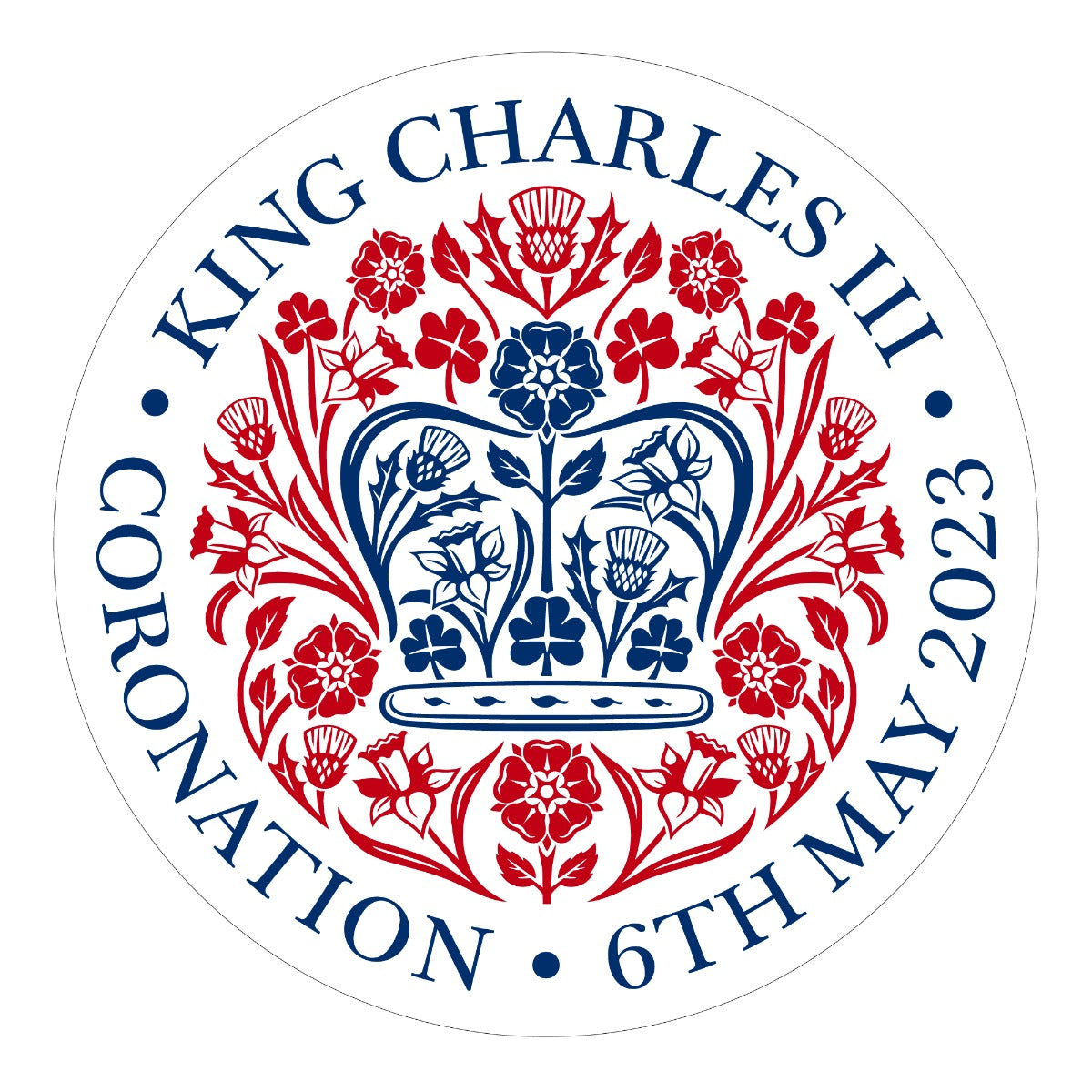 King Charles Coronation Emblem Wall Sticker