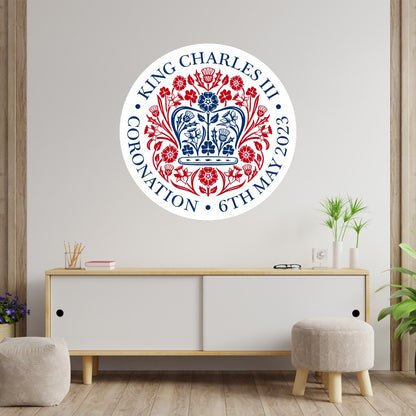 King Charles Coronation Emblem Wall Sticker