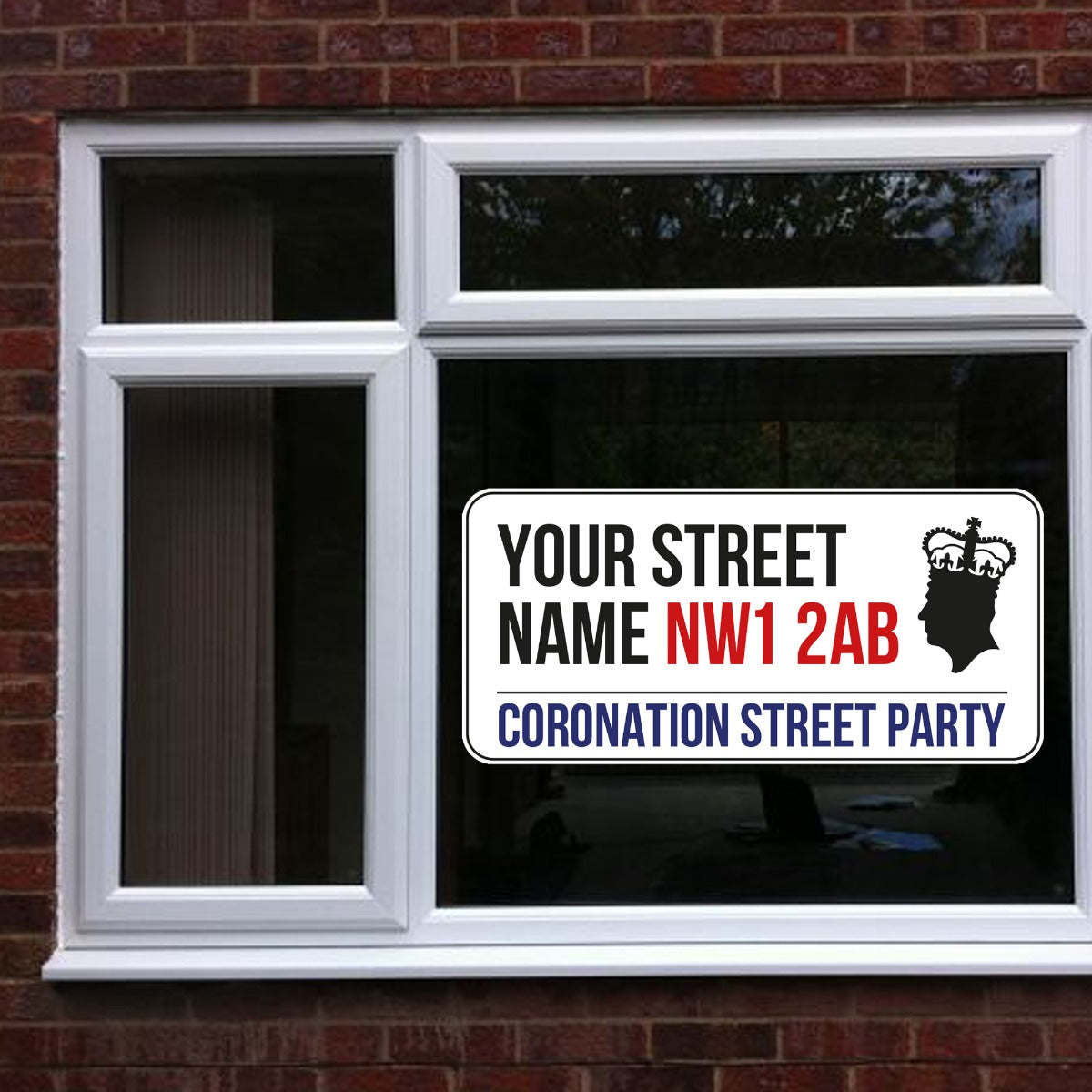 King Charles Coronation Street Sign Window Sticker – www.themed.co.uk