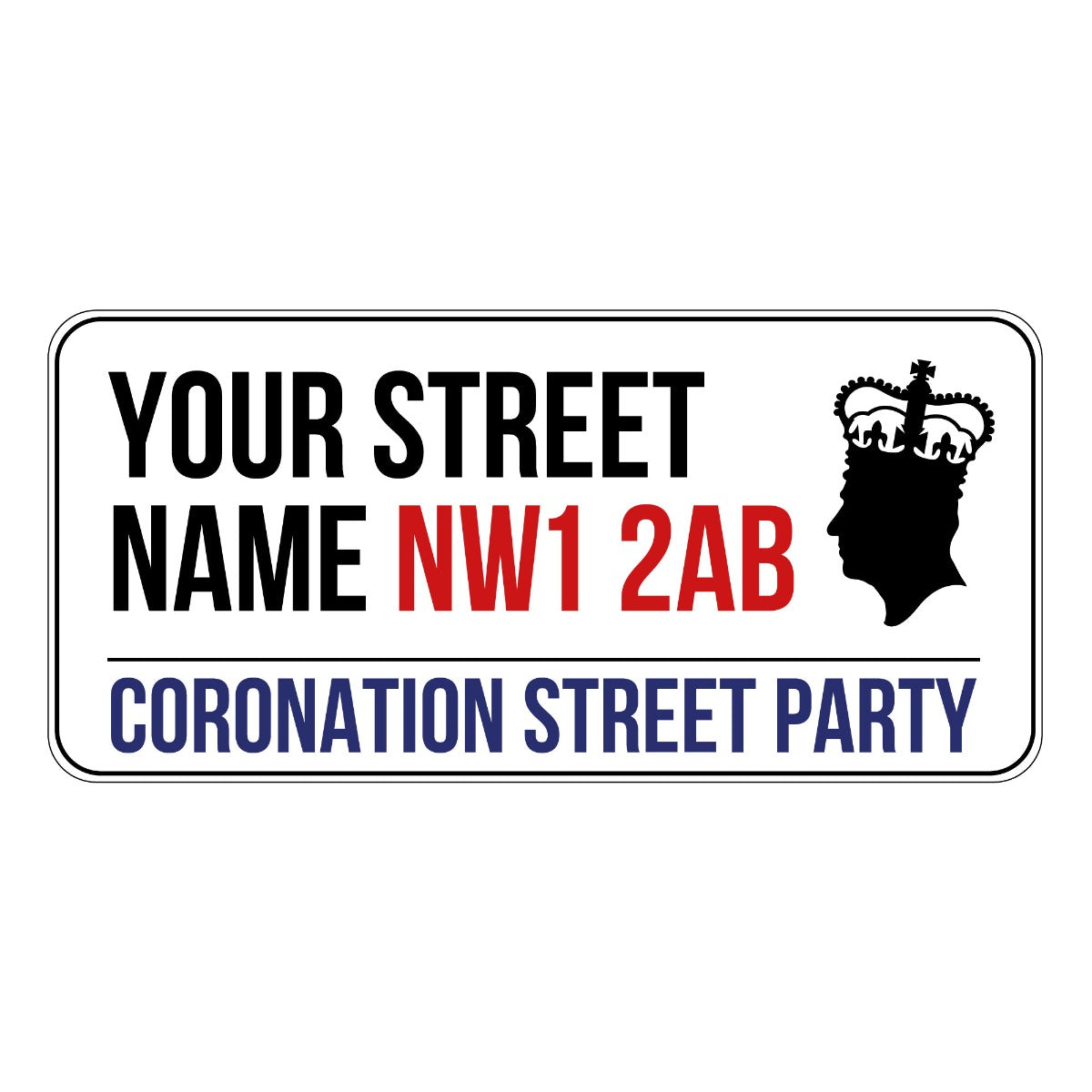 King Charles Coronation Street Sign Window Sticker – www.themed.co.uk