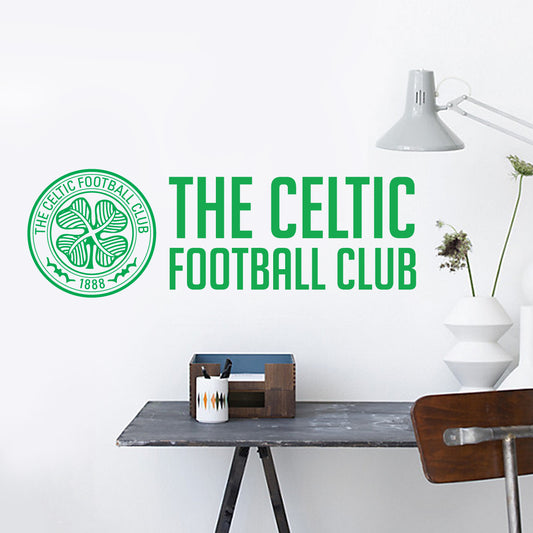 Celtic Football Crest Club Name Wall Sticker Vinyl