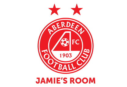 Aberdeen Football Club - Personalised Name & Crest Wall Sticker