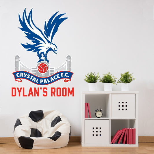 Crystal Palace F.C. - Personalised Name & Crest Wall Sticker