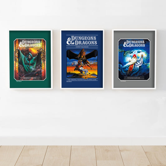 Dungeons & Dragons Print - Fantasy Role Playing Game Set of 3 Wall Art