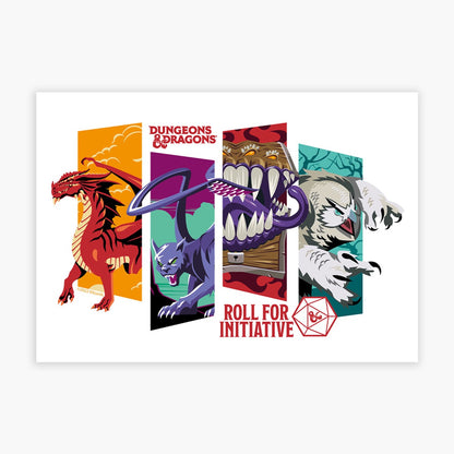 Roll For Initative Background Dungeons & Dragons Print - Roll For Initative Monster Wall Art – www ...