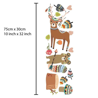 Native Wildlife - Deer & Racoon Wall Sticker Set