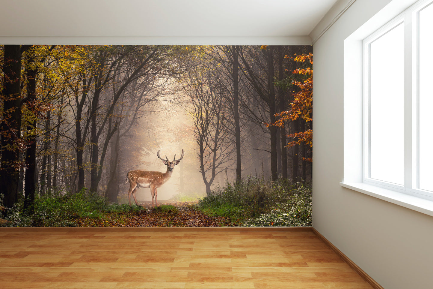 Deer in Woods Wall Mural