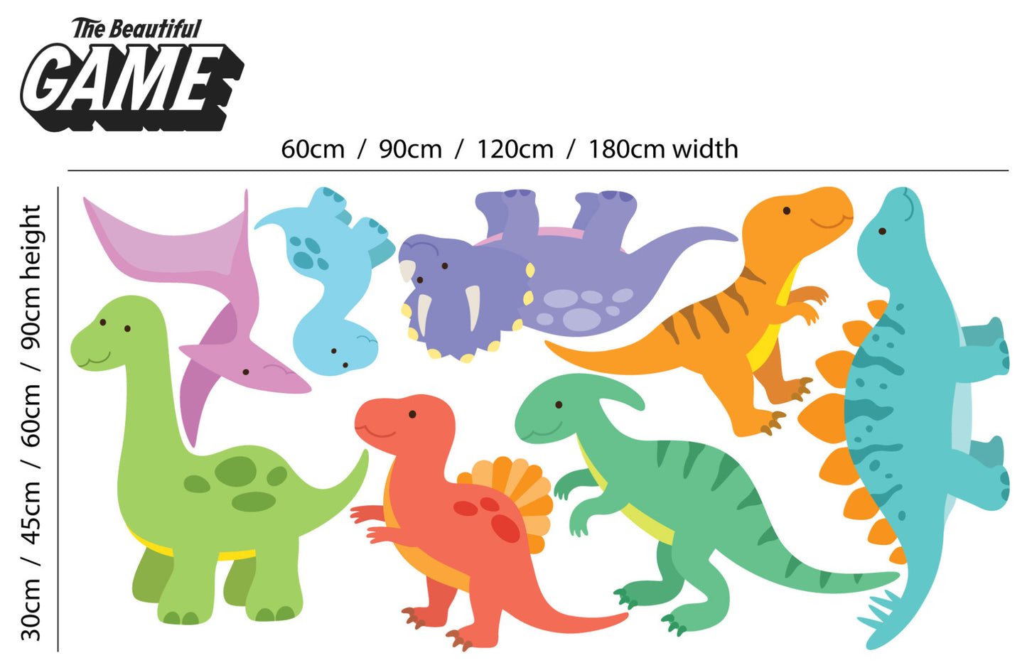 Dinosaur Wall Stickers Baby Dino Set