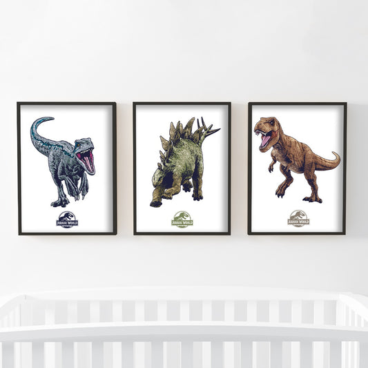 Jurassic World Print - Dinosaur Sketches Set of 3