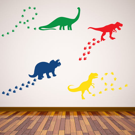 Dinosaur Wall Sticker Dino Footprints
