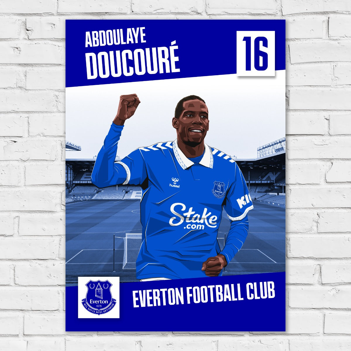 Everton FC Poster - Doucouré Print Design 23/24 Wall Art